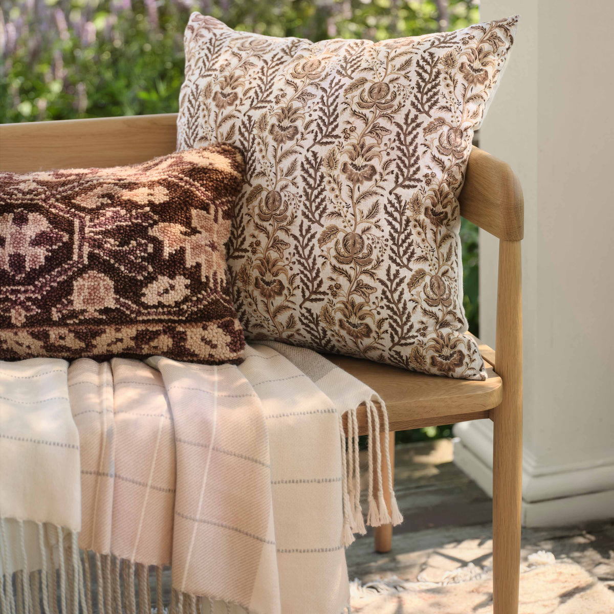 Lia Block Print Pillow