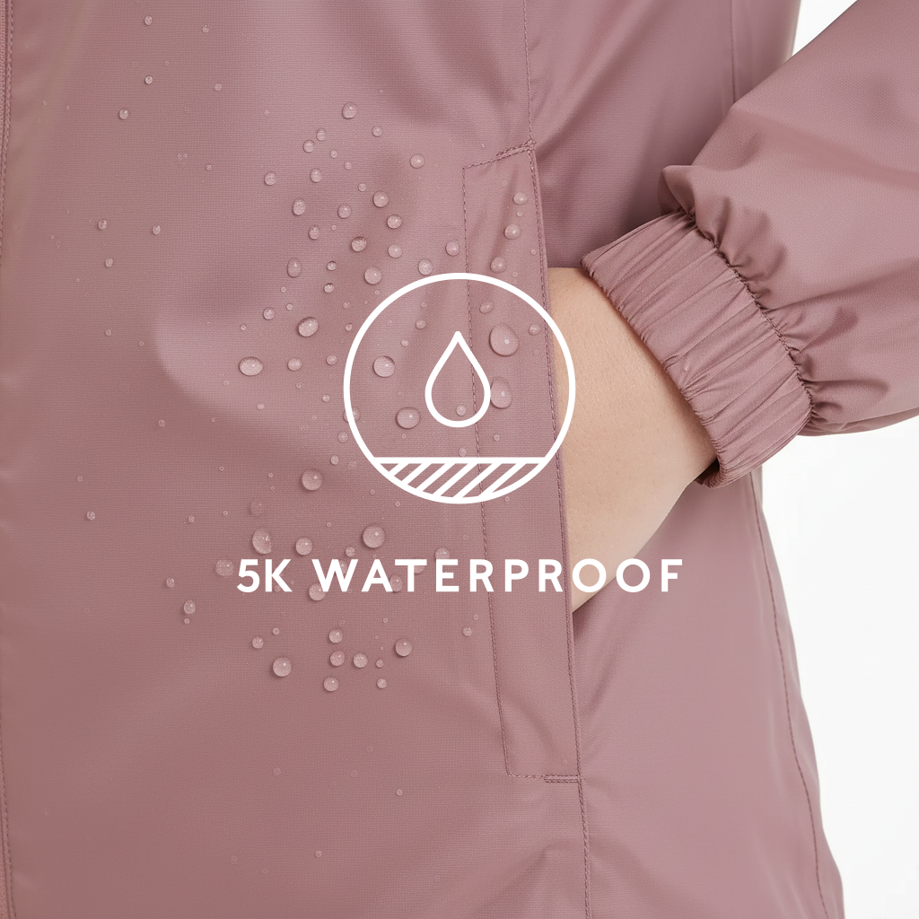 Craven Womens Waterproof Packaway Jacket - Mauve