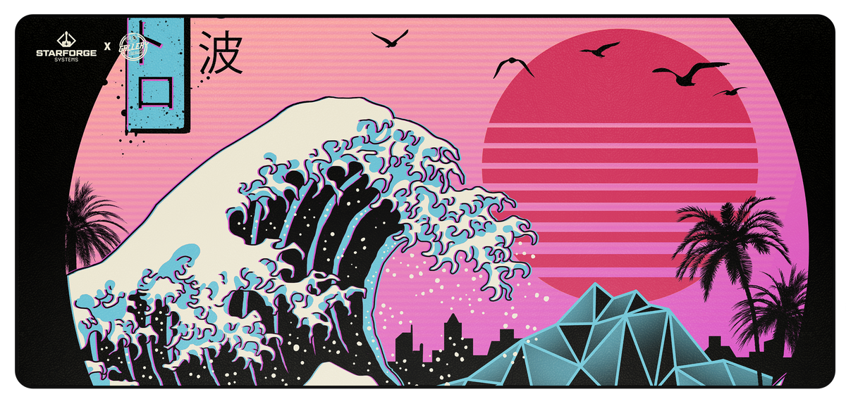 Retro Wave - Desk Mat