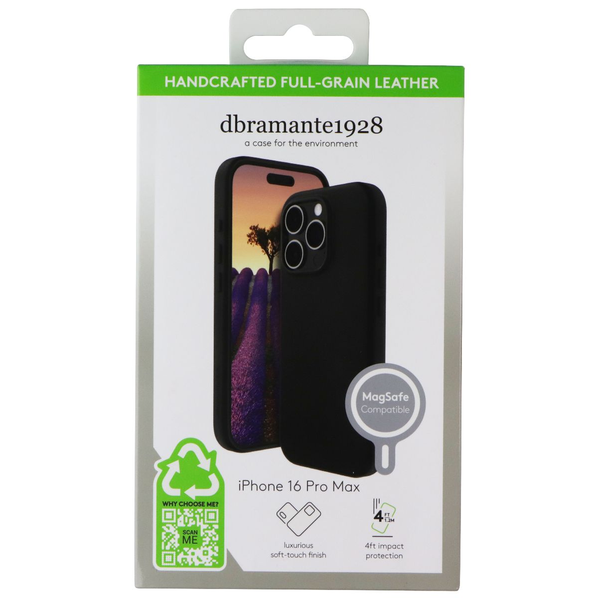 dbramante1928 Roskilde Case for MagSafe for Apple iPhone 16 Pro Max - Black - New