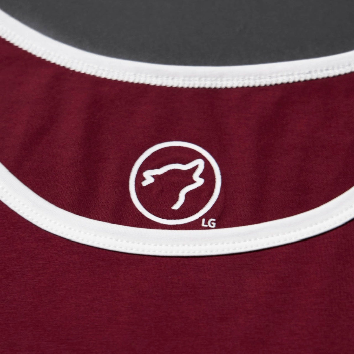 Men's Performance Tank Crimson Red W/ Off White Border (SALE)