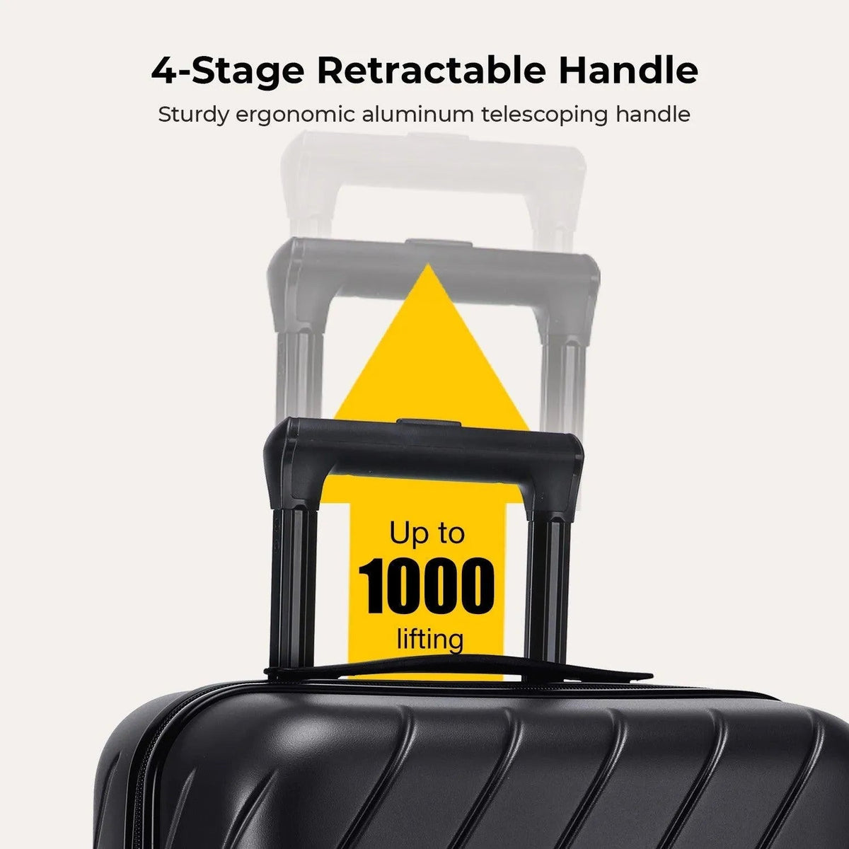 Daren 16-20 Inch Lightweight Hardside Carry-On Suitcase