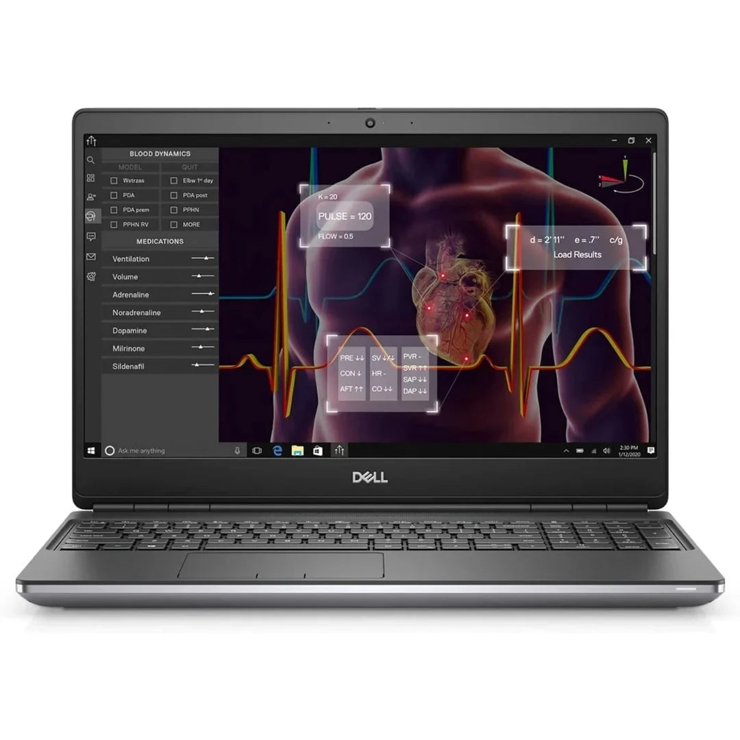 Dell Precision 7550 – 15.6" FHD – Intel Xeon W-10855M – 32GB RAM – NVIDIA Quadro T1000 – 512GB SSD – Gray