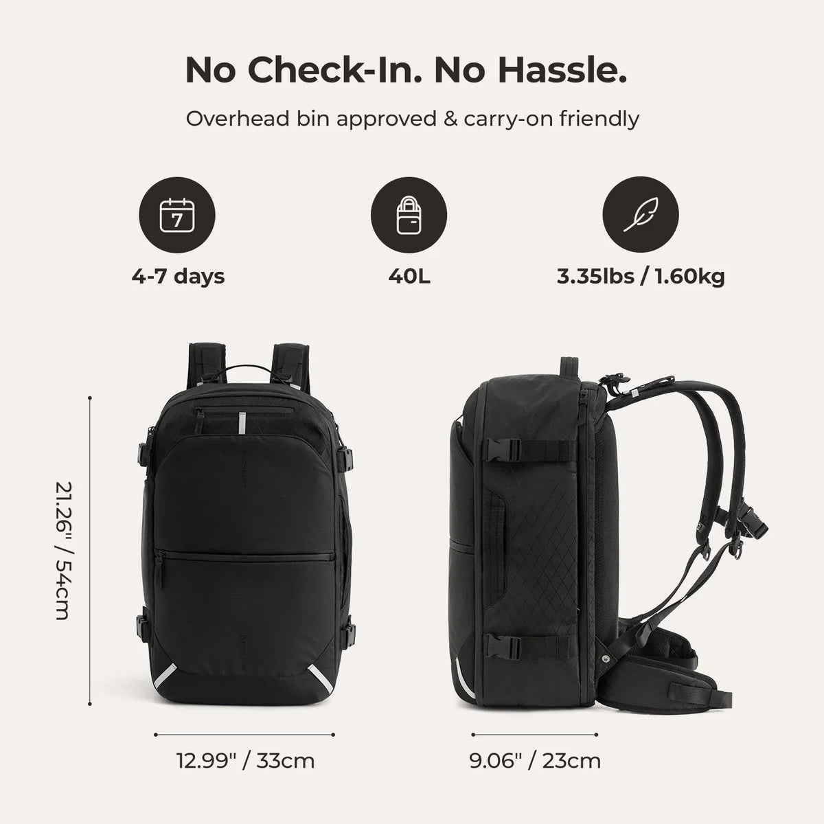 Dense 40L Travel Pack