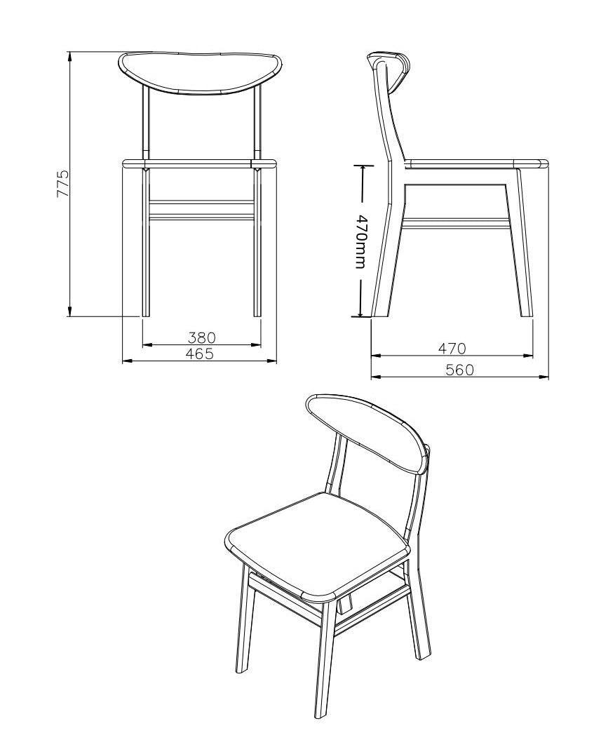 Wright Oak Dining Chair (Set of 2)