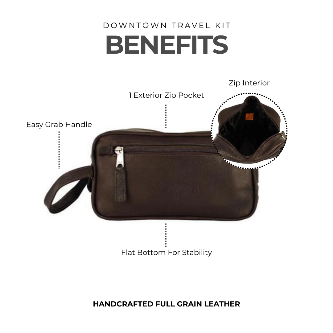 Downtown Leather Travel Kit
