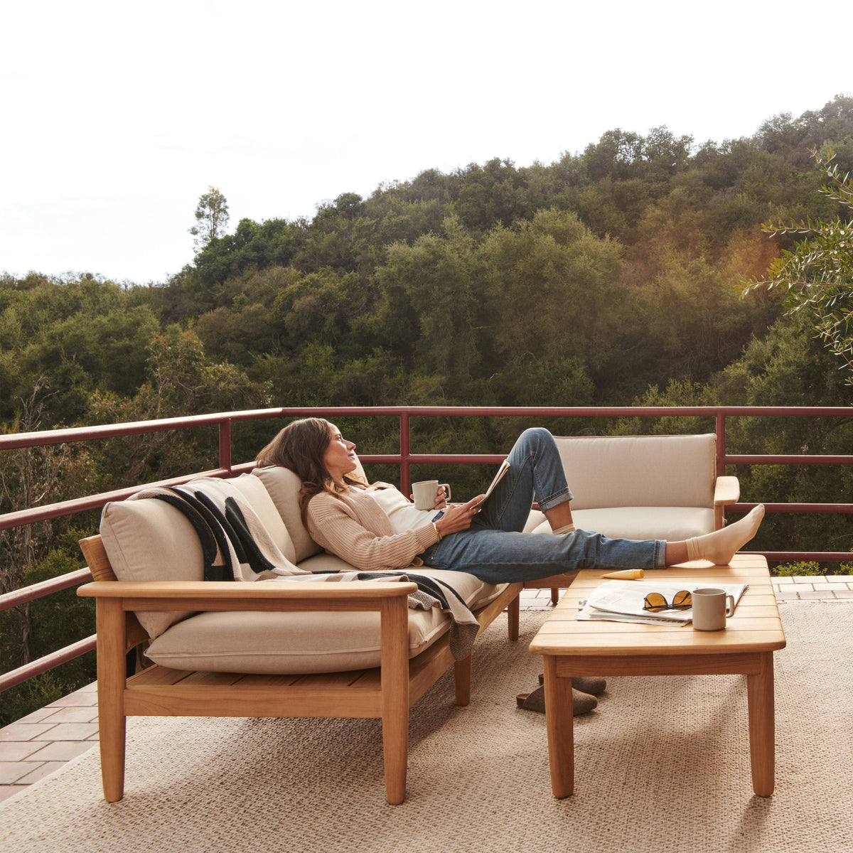 Dunes Teak 3-Seat Sofa