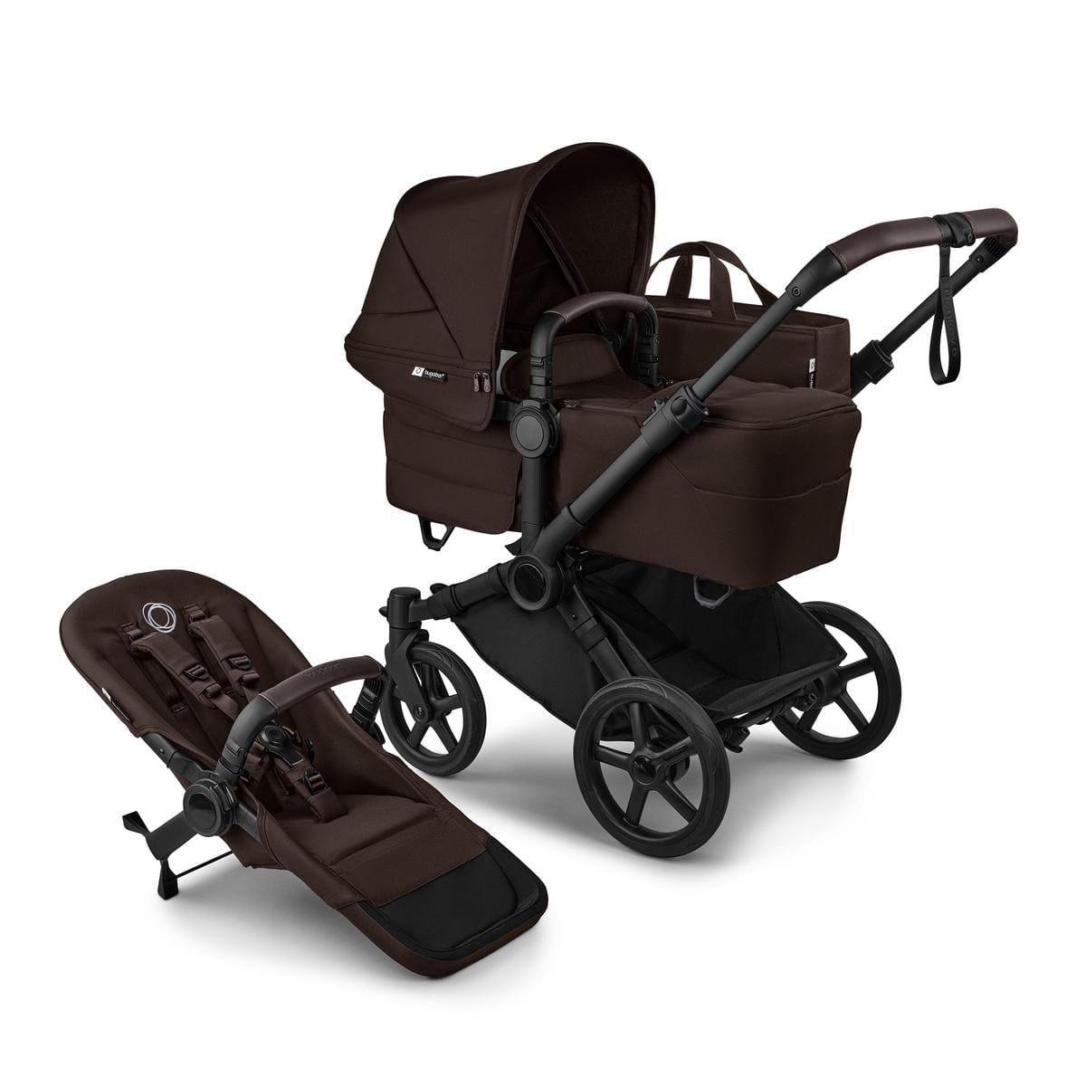 Bugaboo OPEN BOX Donkey 6 Complete Single-to-Double Stroller - Black