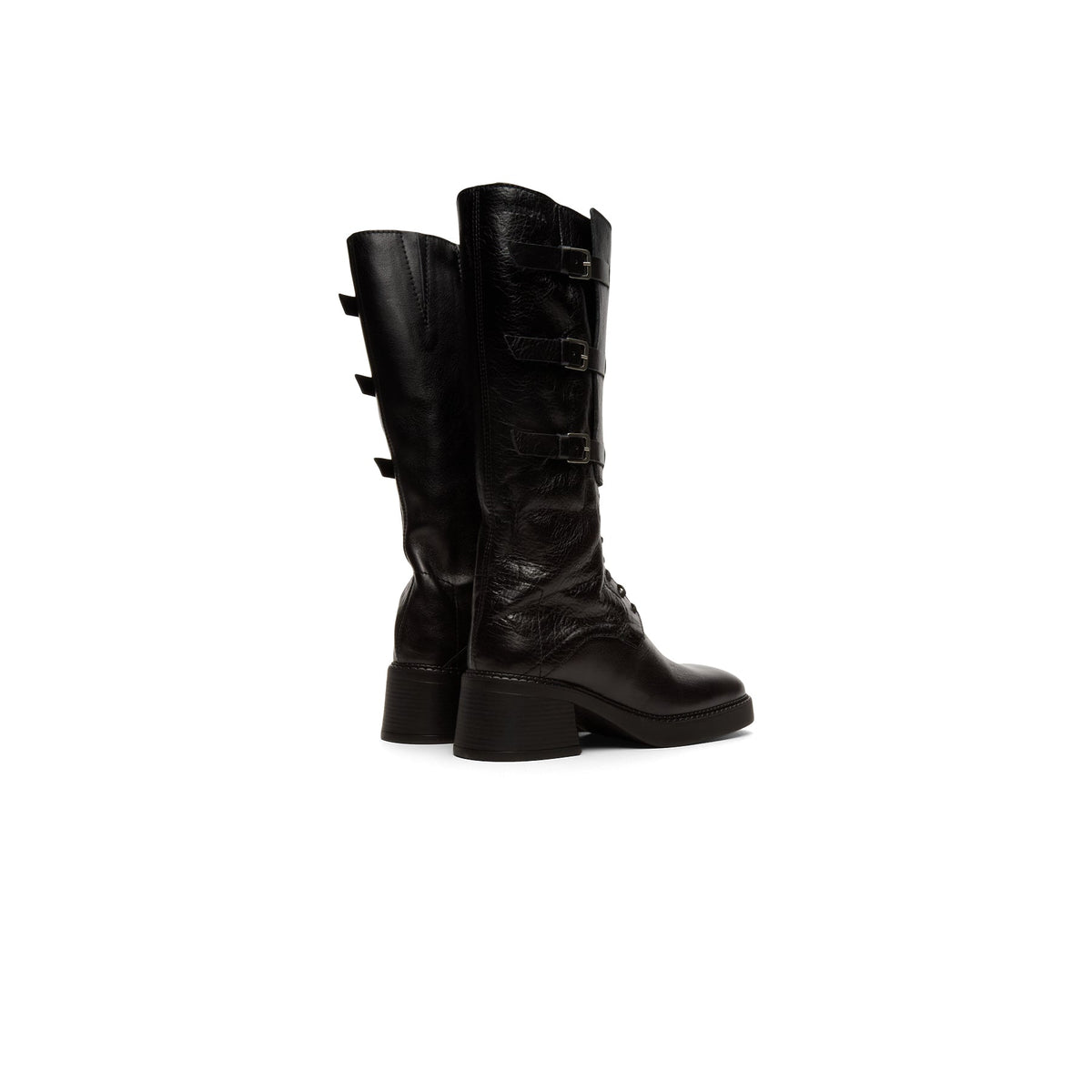 Miista Sigrid Black Tall Boots (Black)