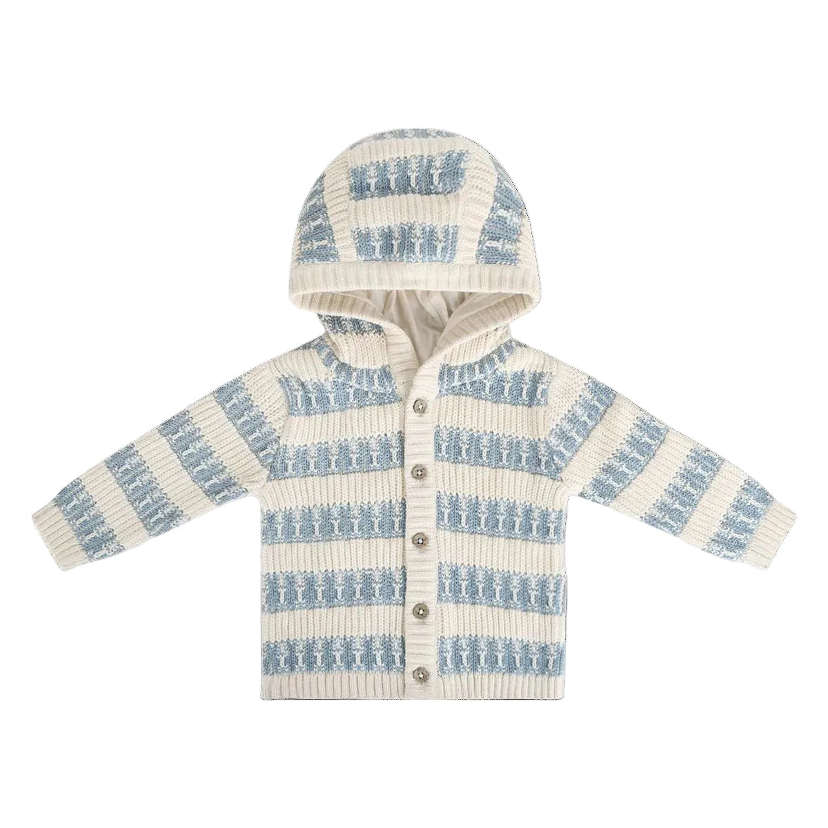 Viverano Organics Textured Knit Baby Hooded Jacket (Organic Cotton)