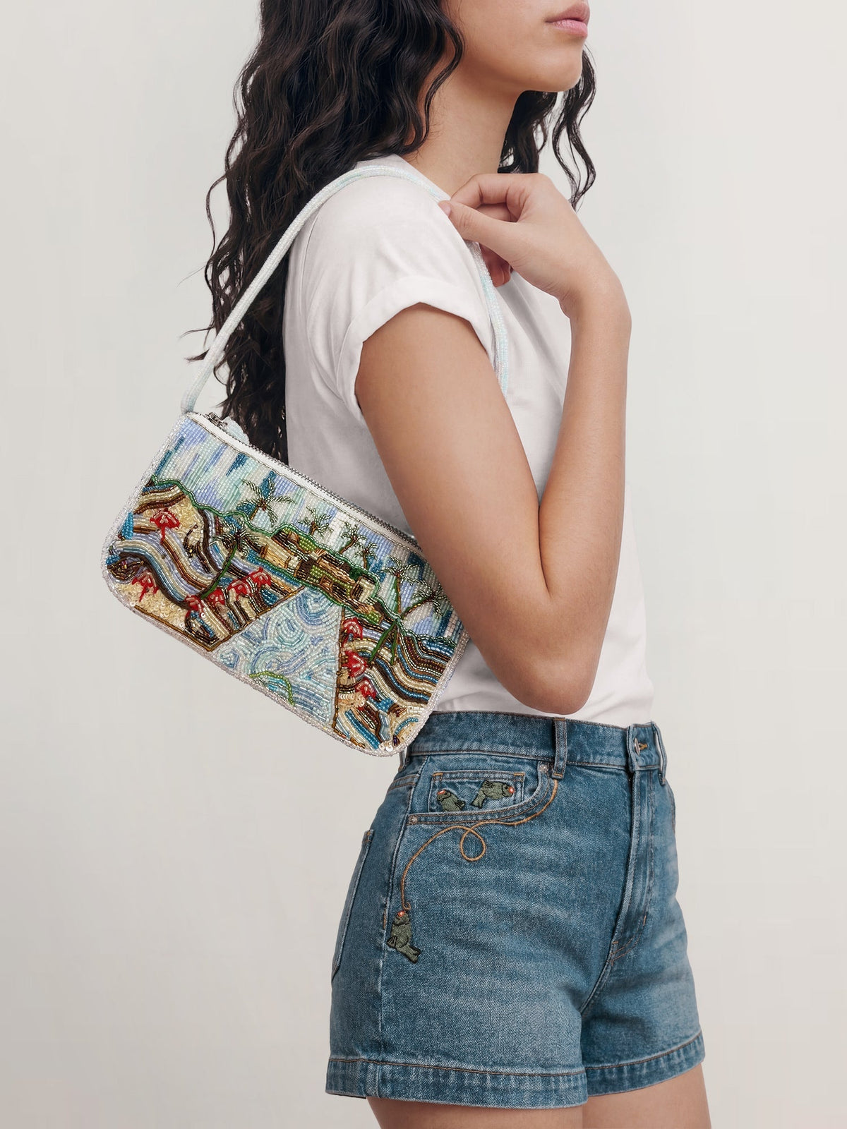 Pauline Beaded Shoulder Bag
