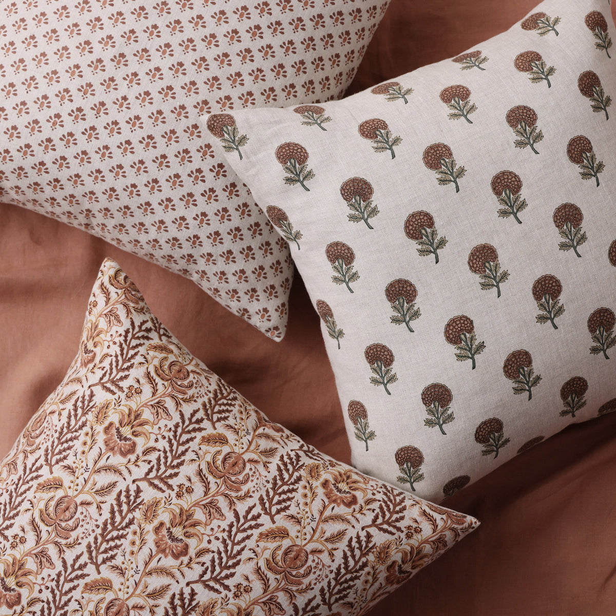 Elodie Block Print Pillow