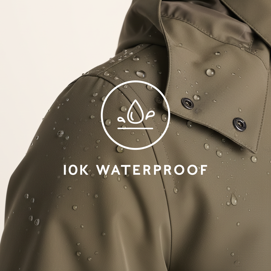 Chester Mens Waterproof Car Coat - Mushroom