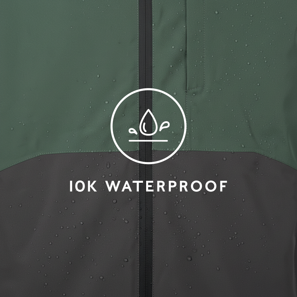 Ellon Mens Waterproof Jacket - Deep Slate/Light Forest