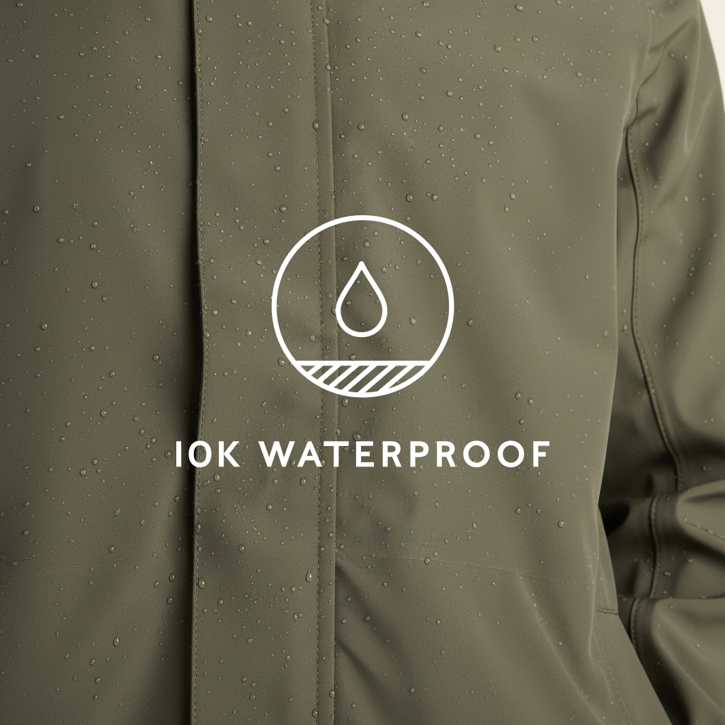 Flynn Mens Waterproof Jacket - Moss Green