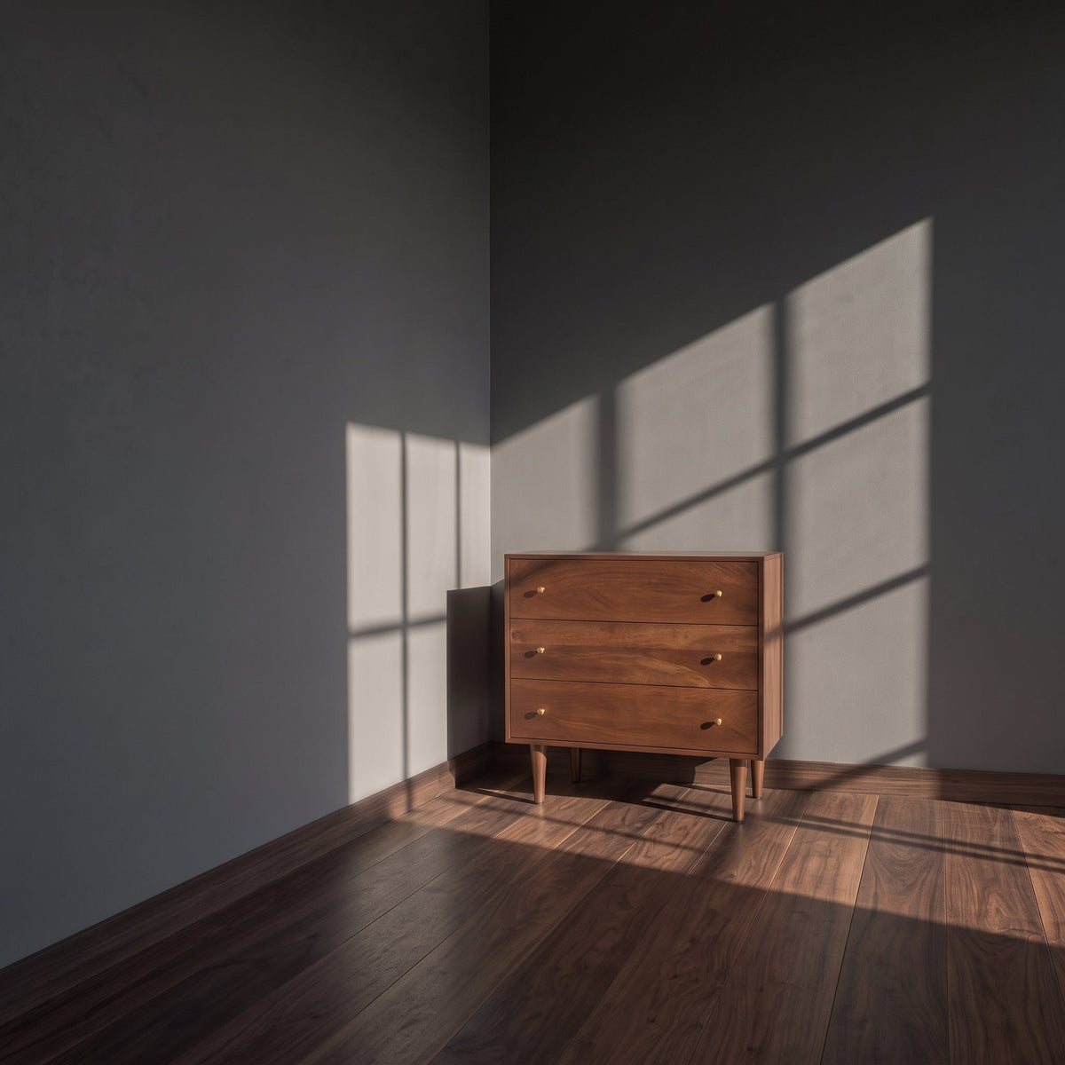 Scandinavian Walnut Oslo Chest of 3 Drawers
