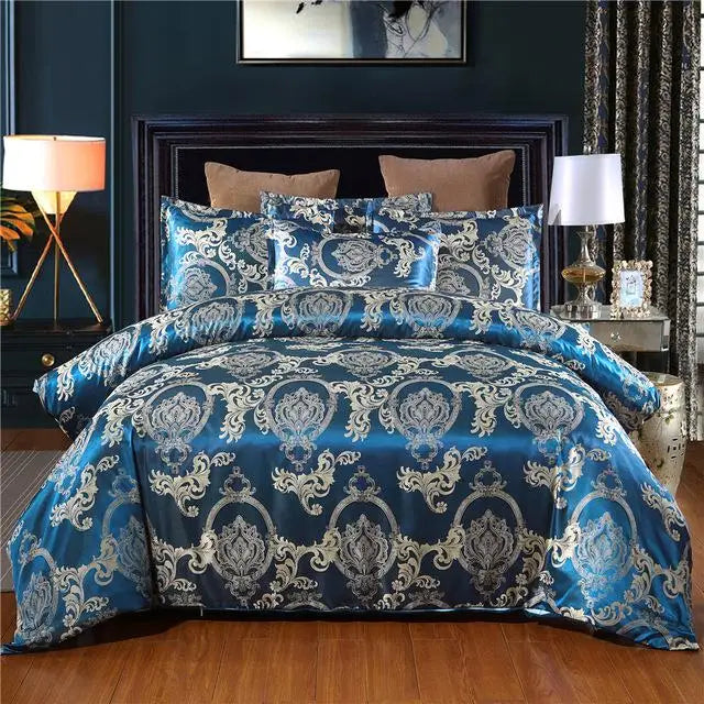 Luxury Gold Silk-Look Bedding Set