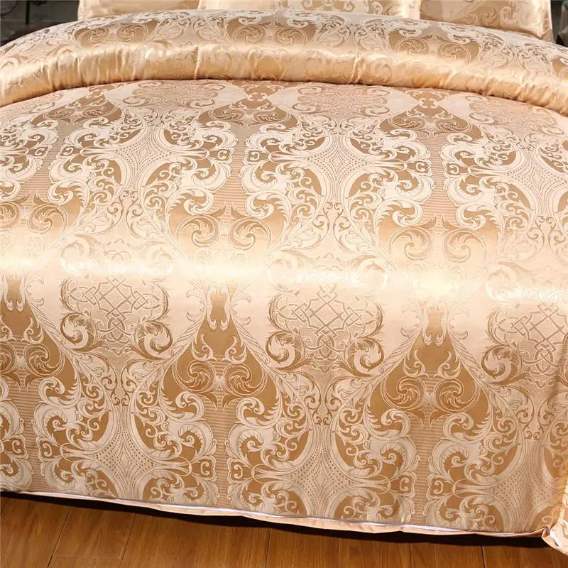 Luxury Gold Silk-Look Bedding Set