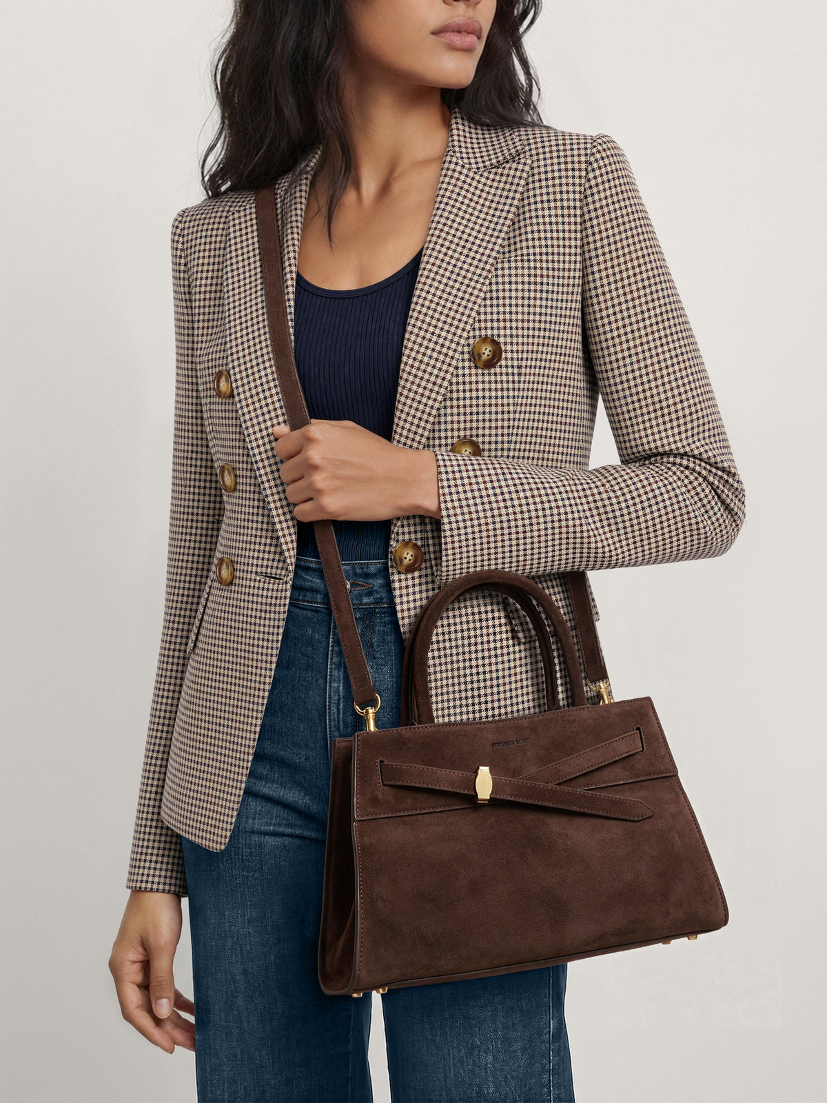 Veronica Beard Suede Dash Bag