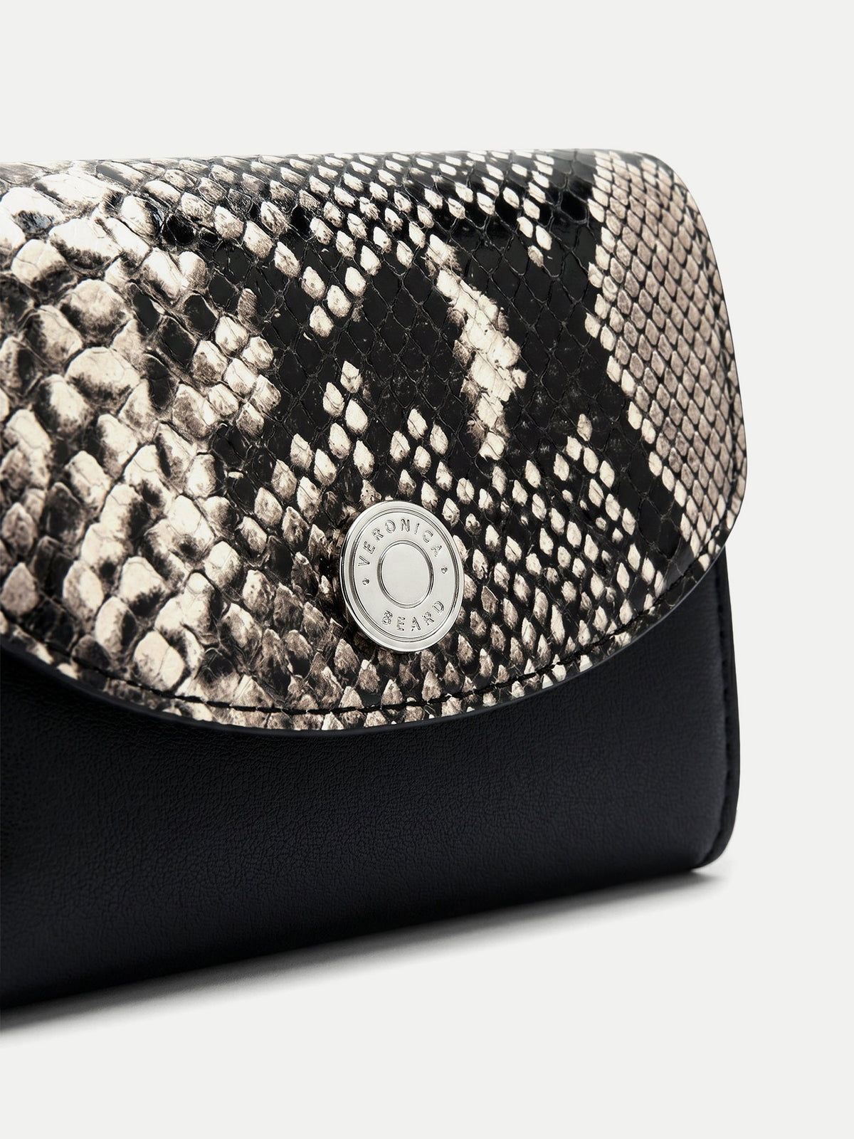 Snake-Embossed Flap Card Holder