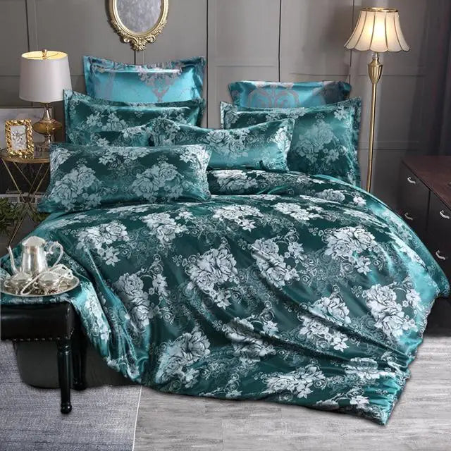 Luxury Gold Silk-Look Bedding Set