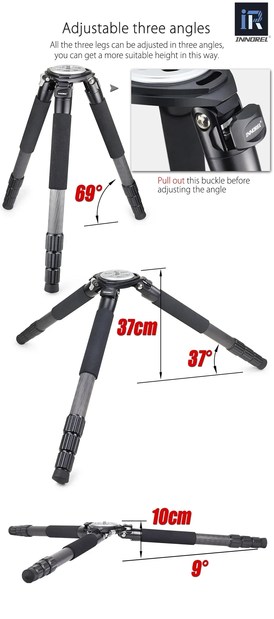 INNOREL RT90C (LT404C) Heavy Duty Tripod
