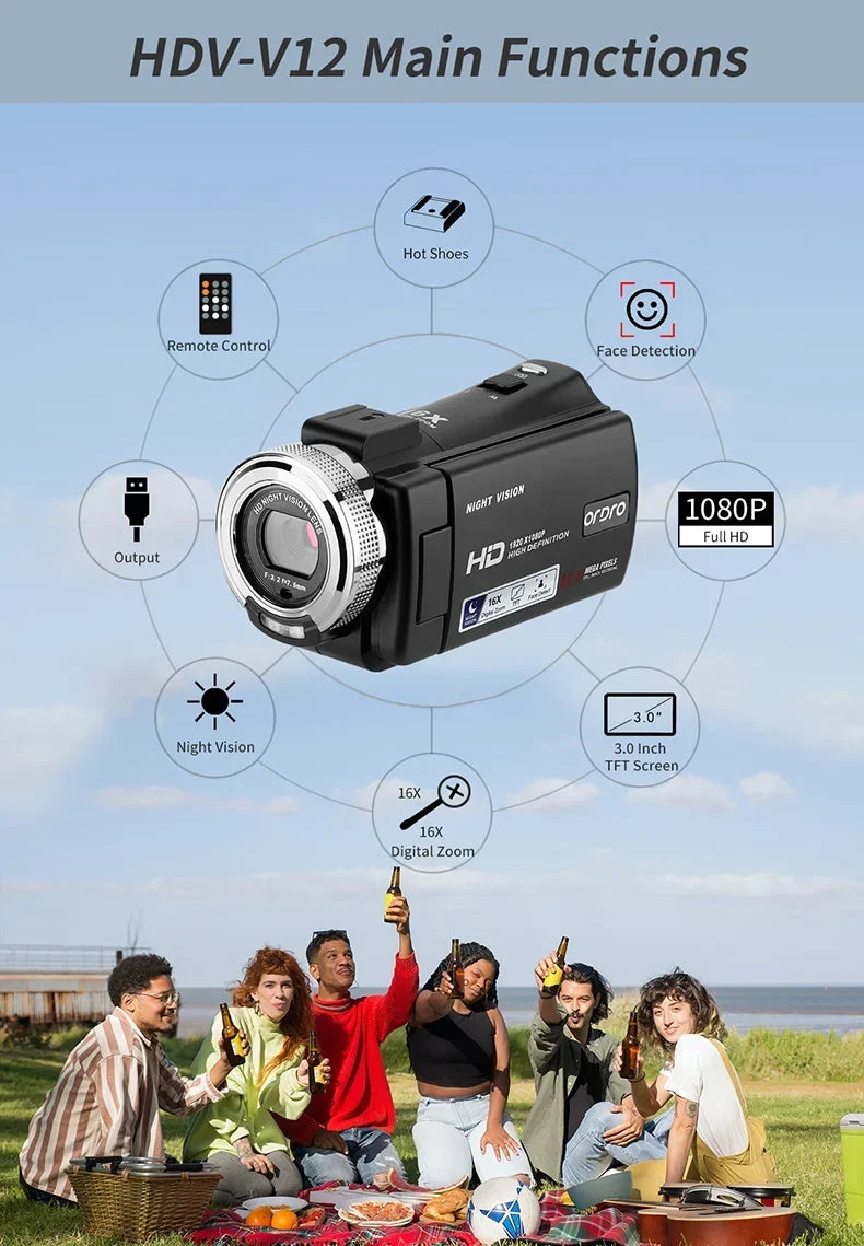 Ordro V12 Vlogging Camera
