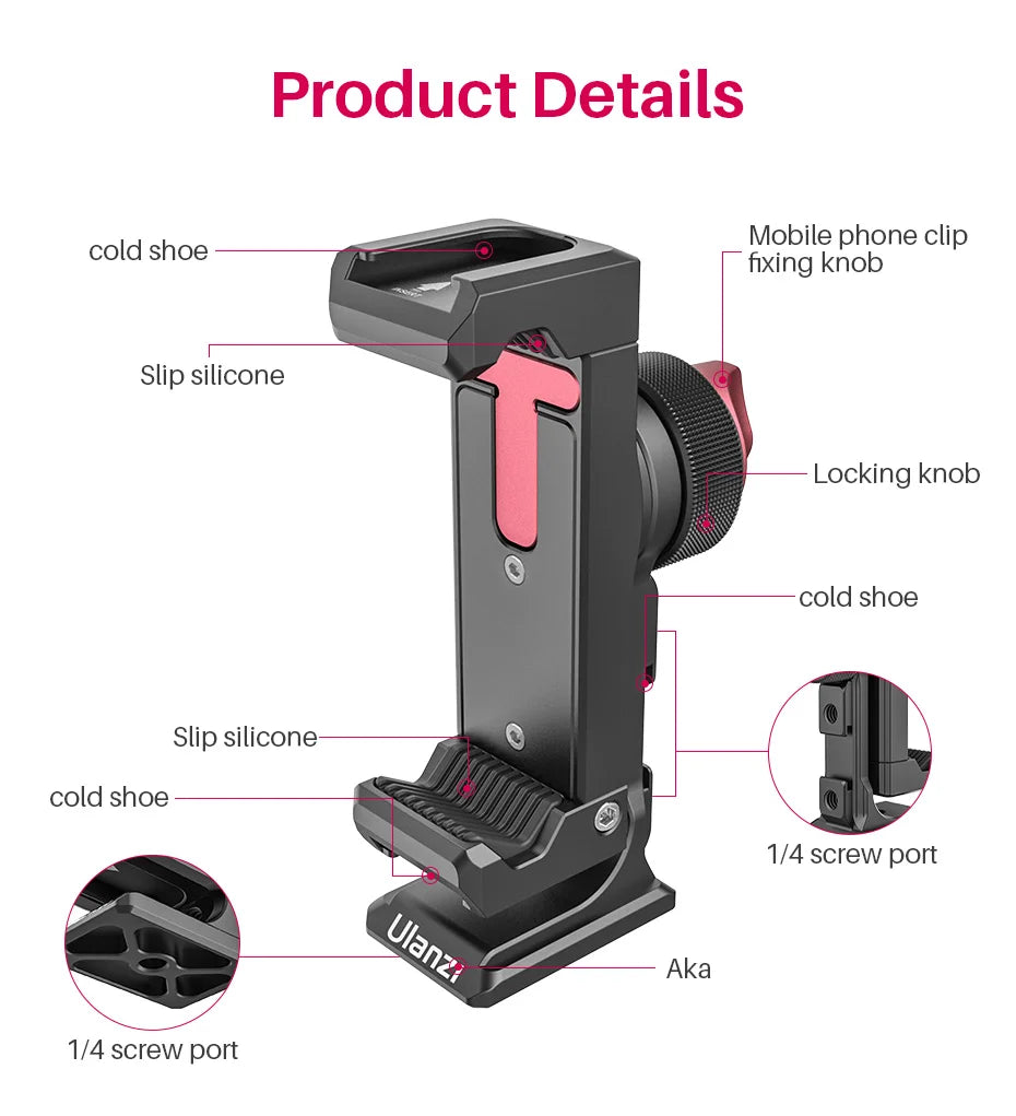 Ulanzi ST-27 Metal Phone Holder Clamp