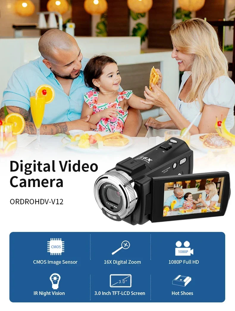 Ordro V12 Vlogging Camera