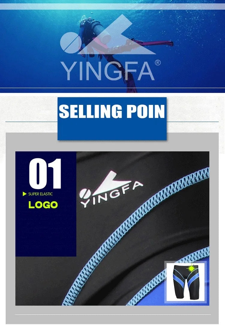 Yingfa FINA Approved Chlorine-Resistant Racing Swim Jammers