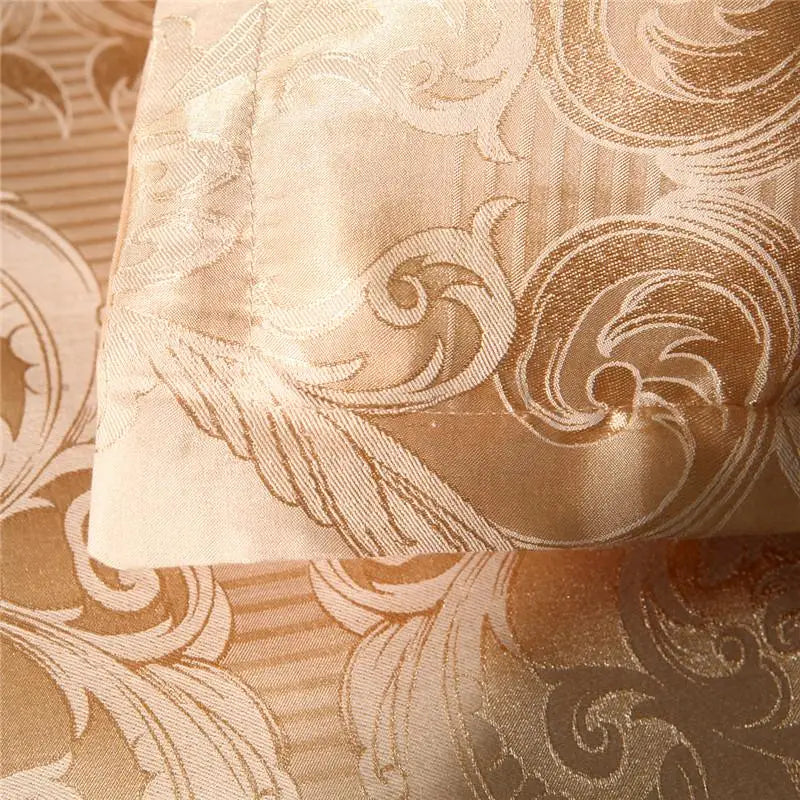 Luxury Gold Silk-Look Bedding Set