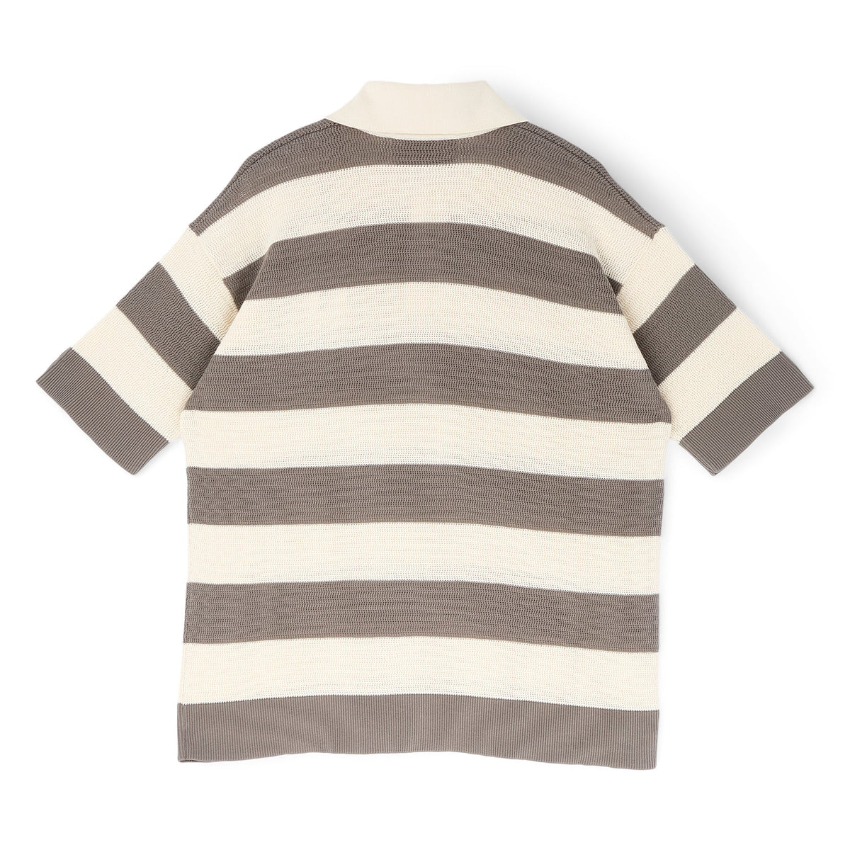AMI Paris Short Sleeves Polo With AMI De Couer Patch (Blanc creme/Carbone)