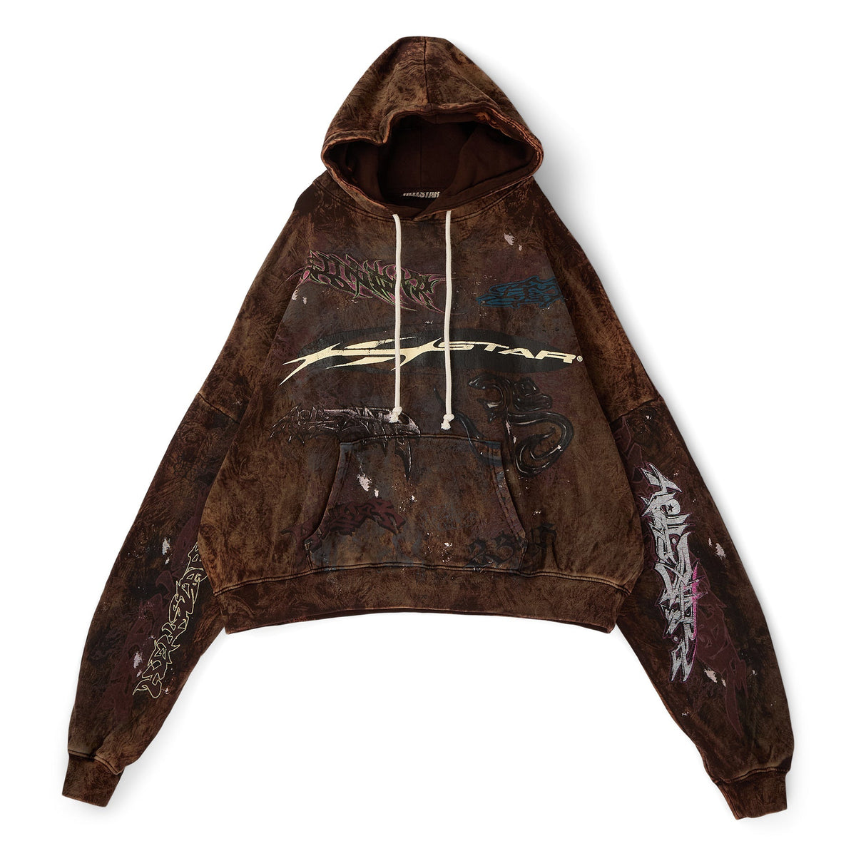 Hellstar H-Star Graffiti Hoodie (Brown)
