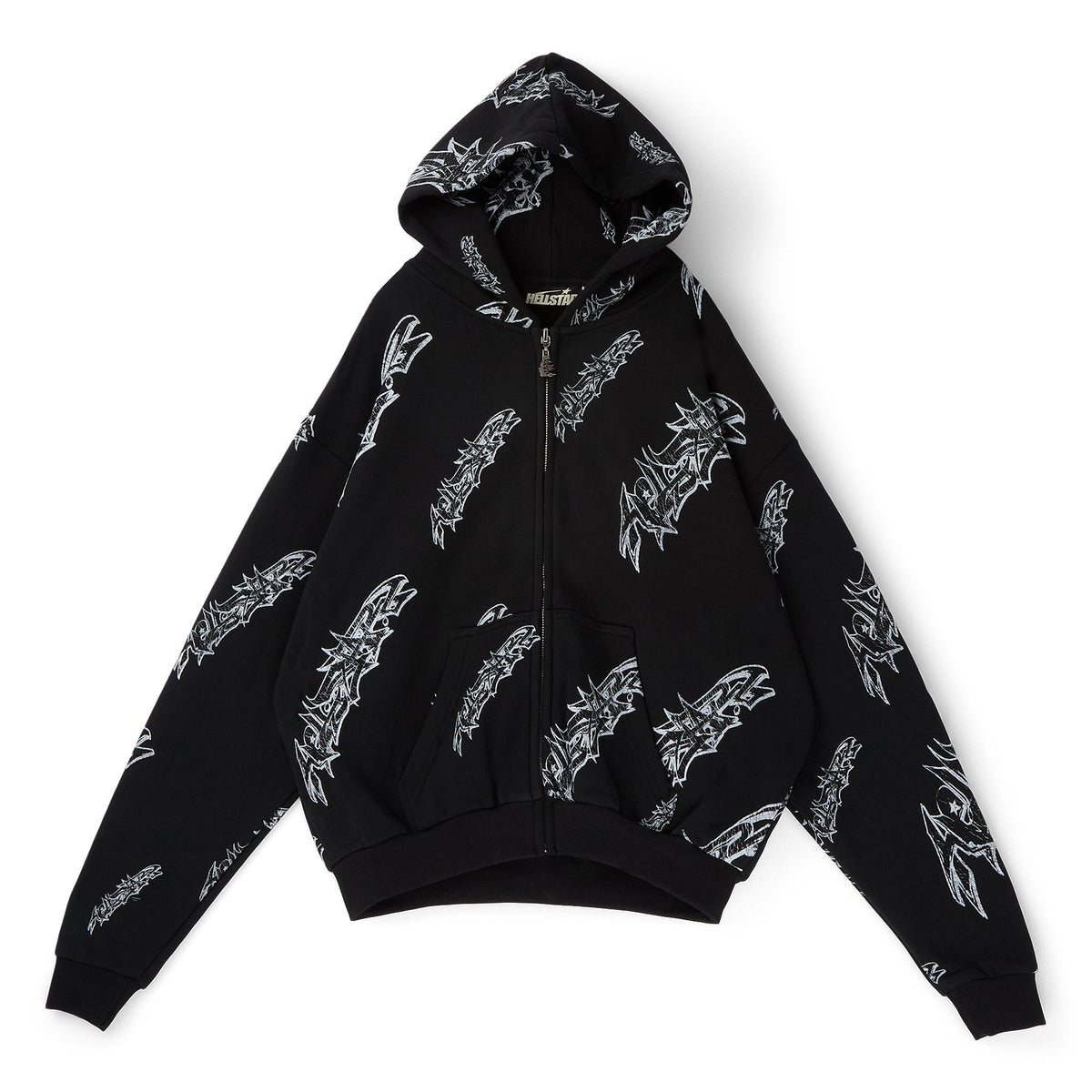 Hellstar Roll Print Graffiti Zip Up (Black)