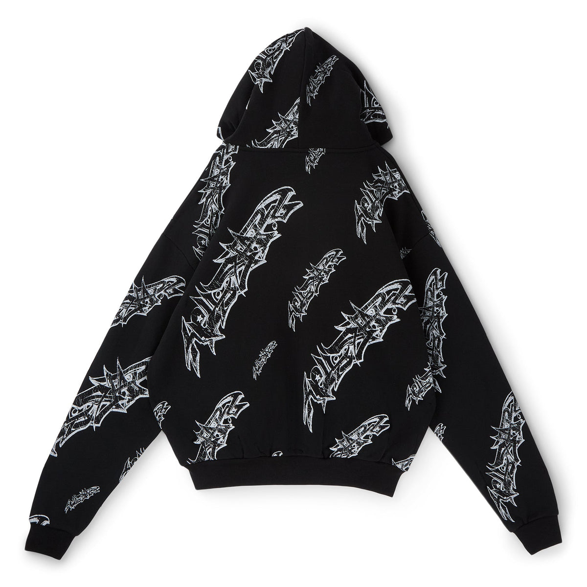 Hellstar Roll Print Graffiti Zip Up (Black)