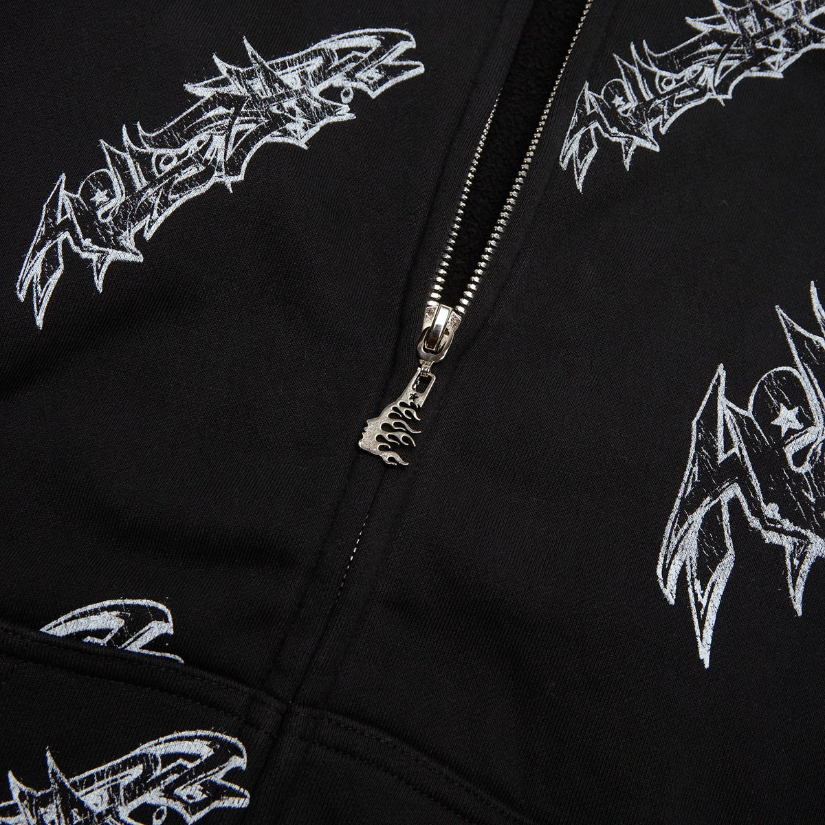 Hellstar Roll Print Graffiti Zip Up (Black)
