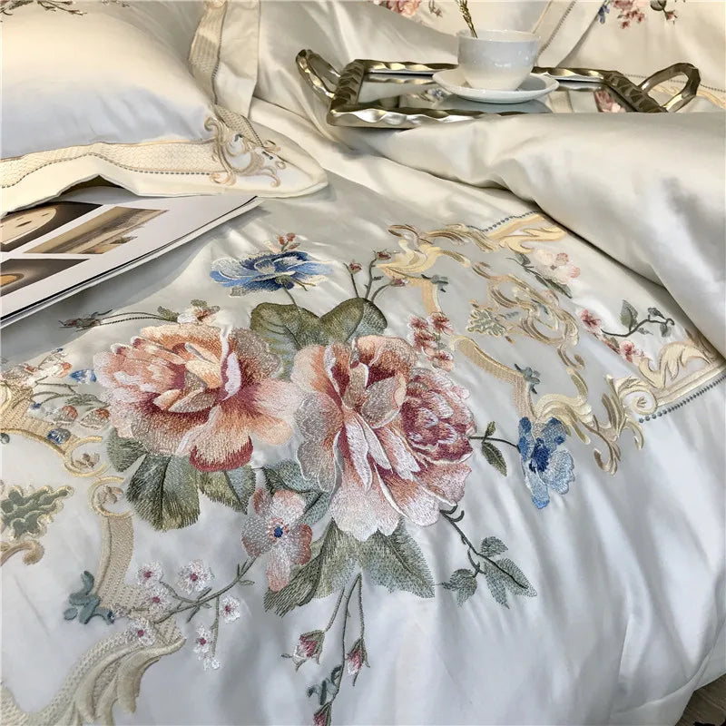 1000TC Egyptian Cotton Luxury White Bedding Set