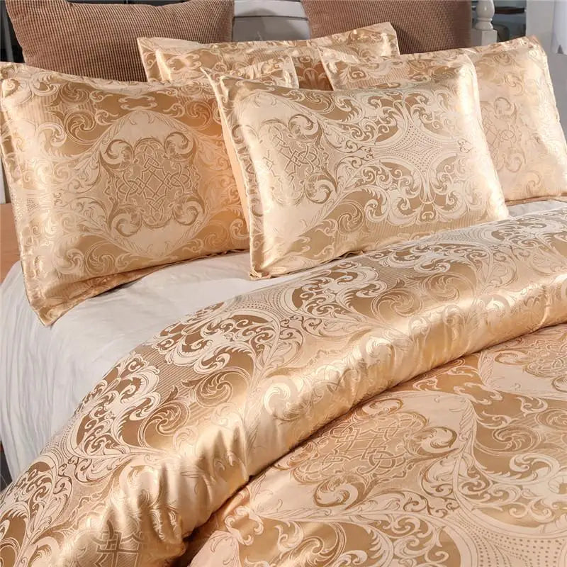 Luxury Gold Silk-Look Bedding Set