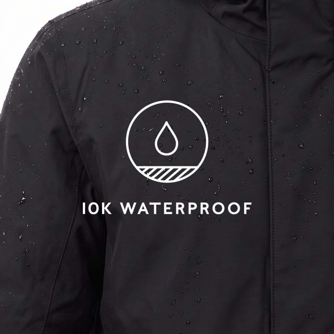 Harris Mens Waterproof Insulated Parka - Black