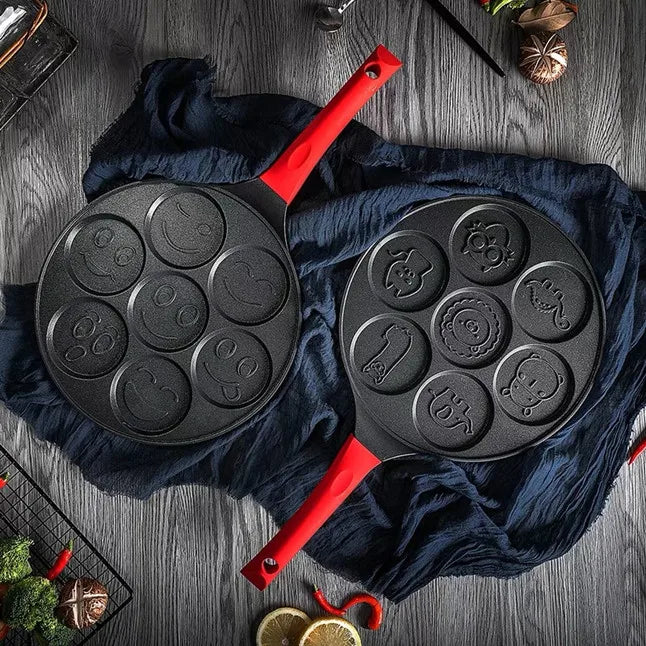 Seven-Hole Breakfast Nonstick Frying Pan