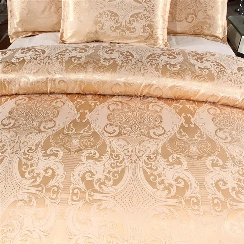 Luxury Gold Silk-Look Bedding Set