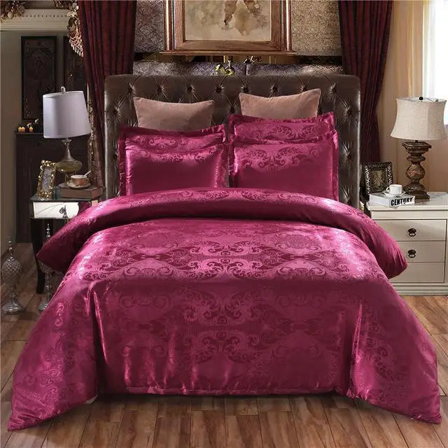 Luxury Gold Silk-Look Bedding Set