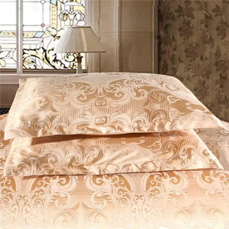 Luxury Gold Silk-Look Bedding Set