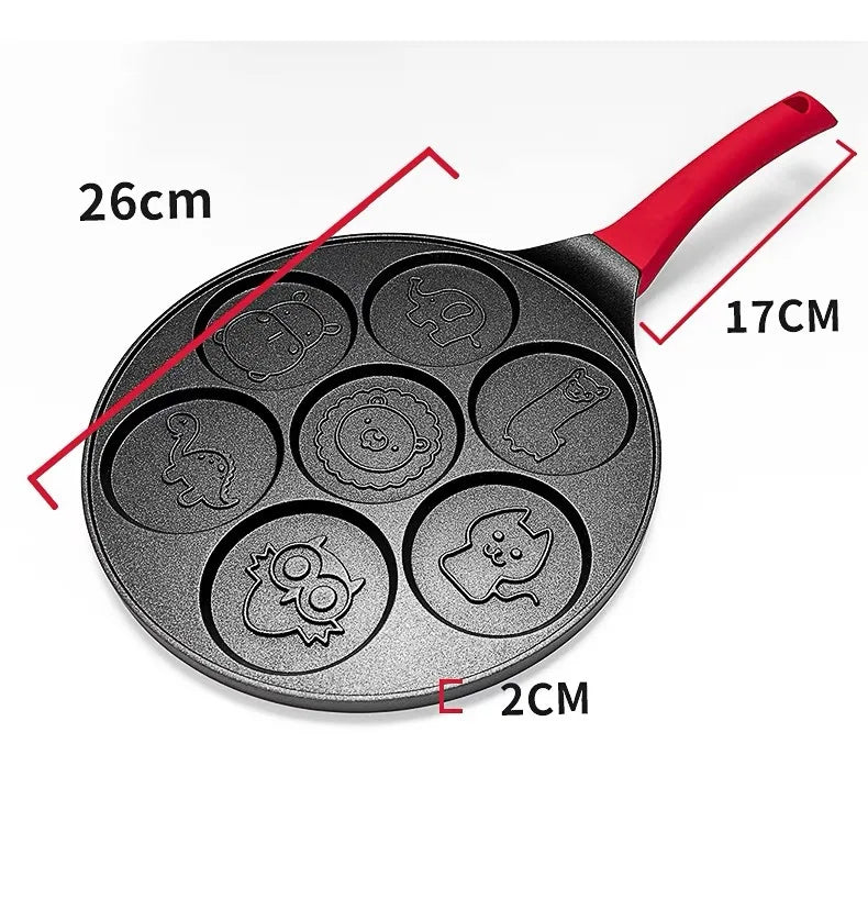 Seven-Hole Breakfast Nonstick Frying Pan