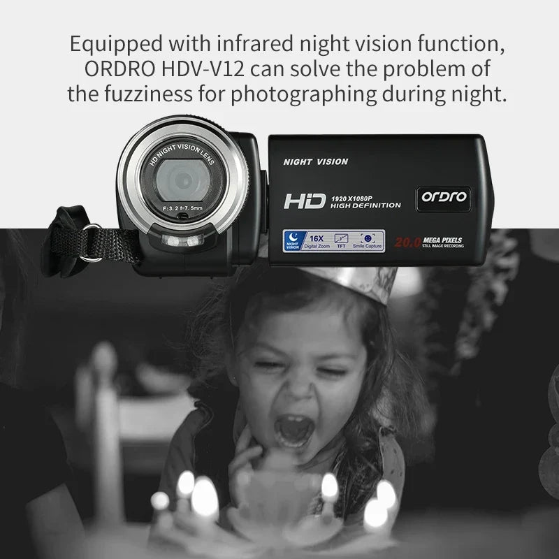 Ordro V12 Vlogging Camera