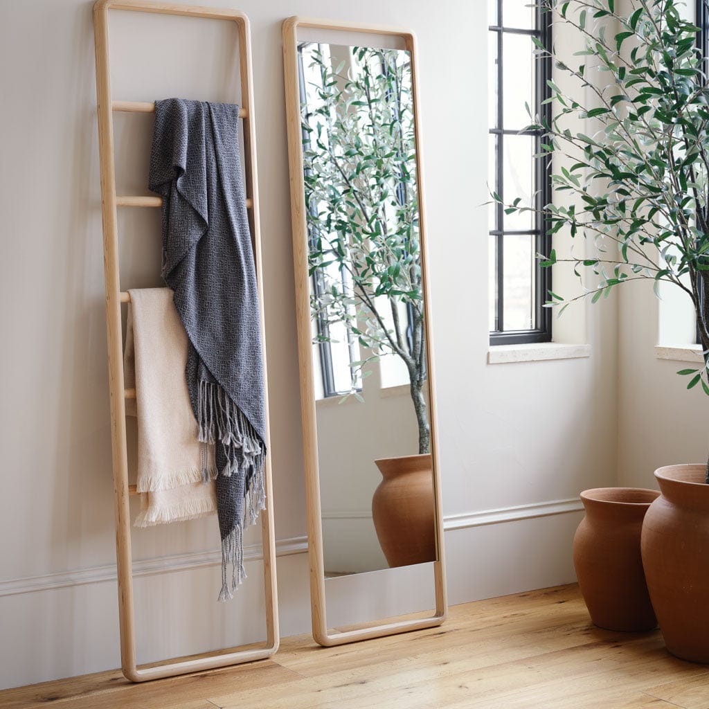 Hinoki Wood Floor Mirror
