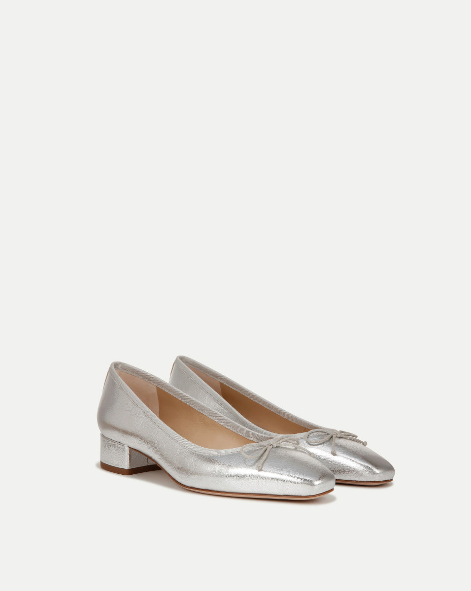 Cecile Metallic Leather Ballet Pump