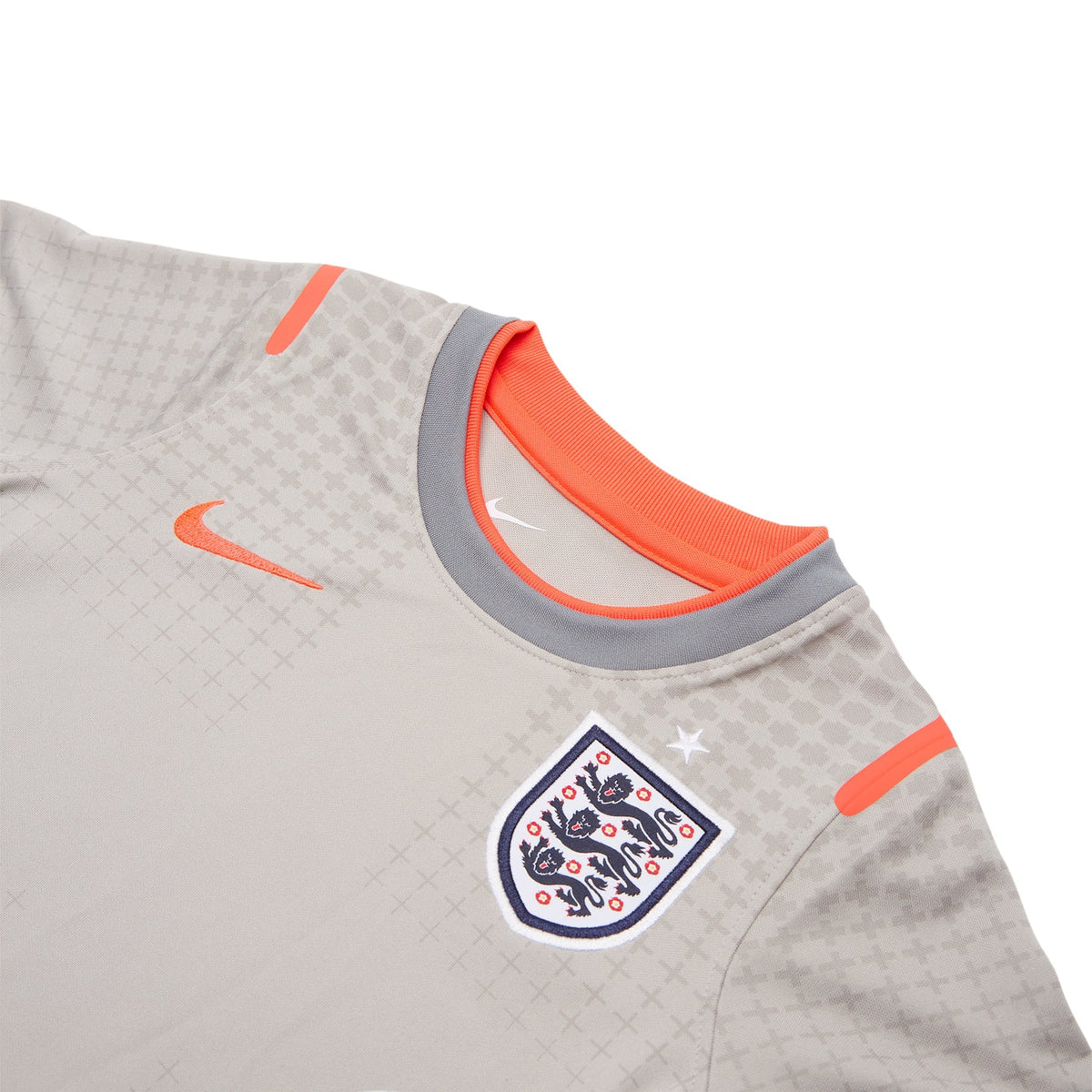 Nike x England x Palace Kids' Short-Sleeve Soccer Top (Pewter Grey/Bright Crimson)