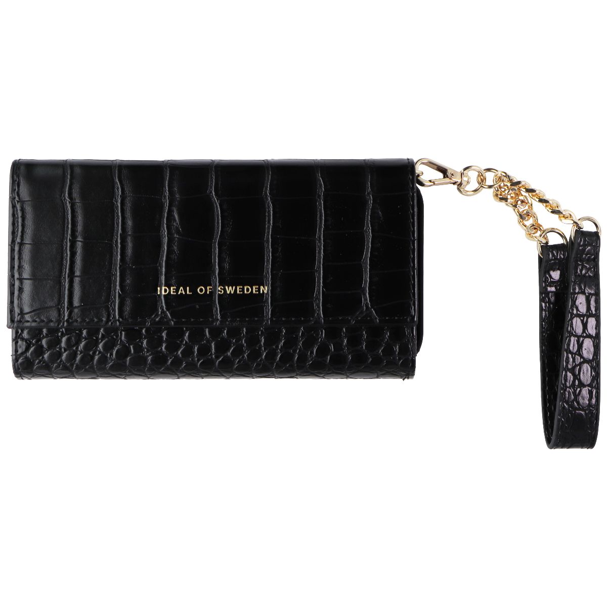 iDeal of Sweden Signature Clutch Case for iPhone 12 and 12 Pro - Jet Black Croco - New