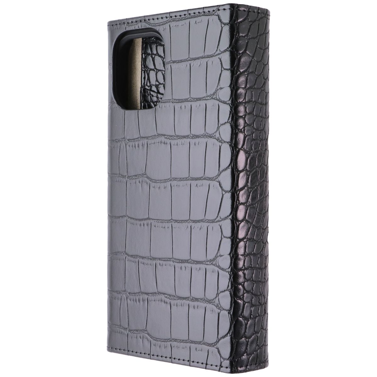 iDeal of Sweden Signature Clutch Case for iPhone 12 Pro Max - Jet Black Croco - New